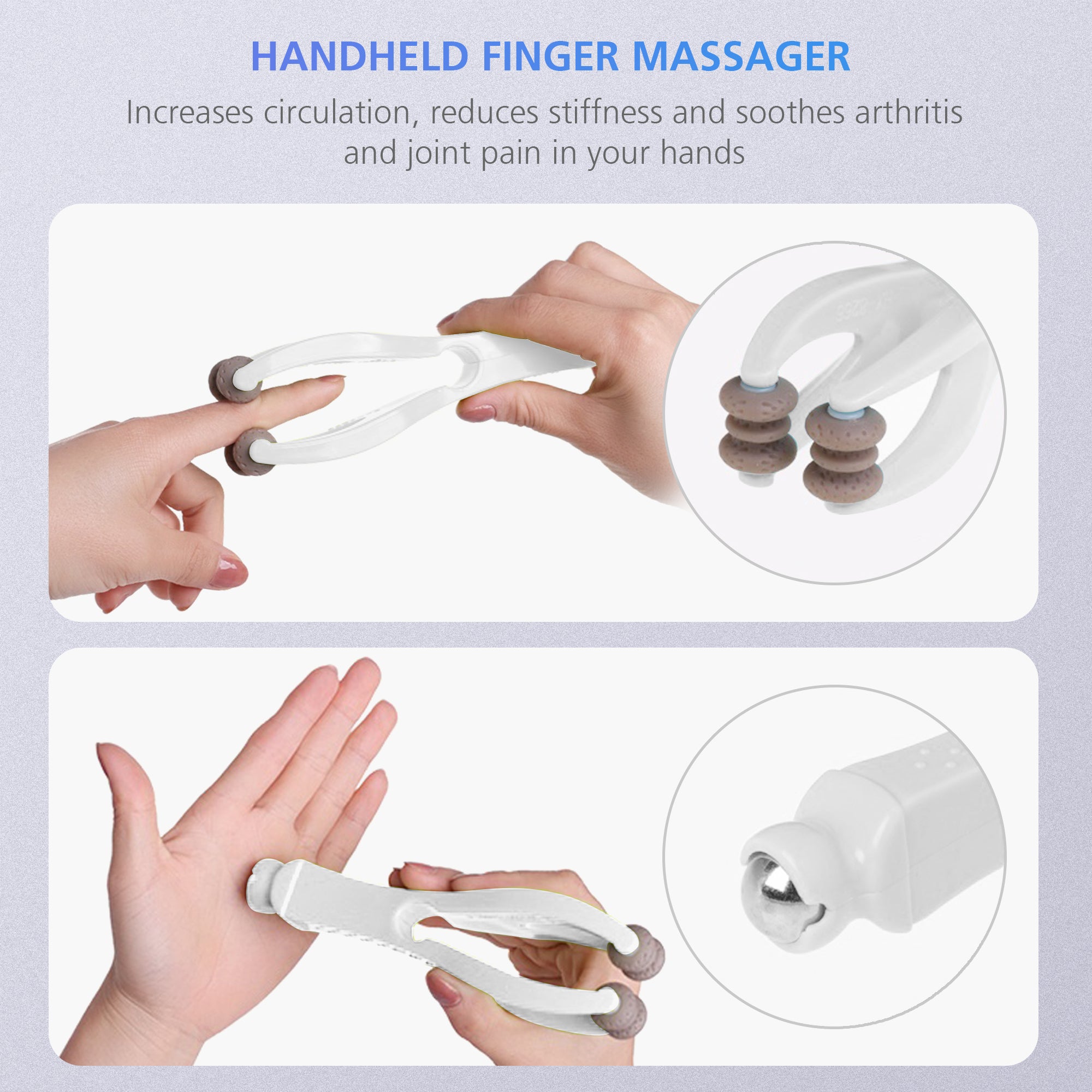 Comfier Cordless Hand Massager Tool with Compression & Heating for Arthritis and Carpal Tunnel from Finger to Wrist - 4805