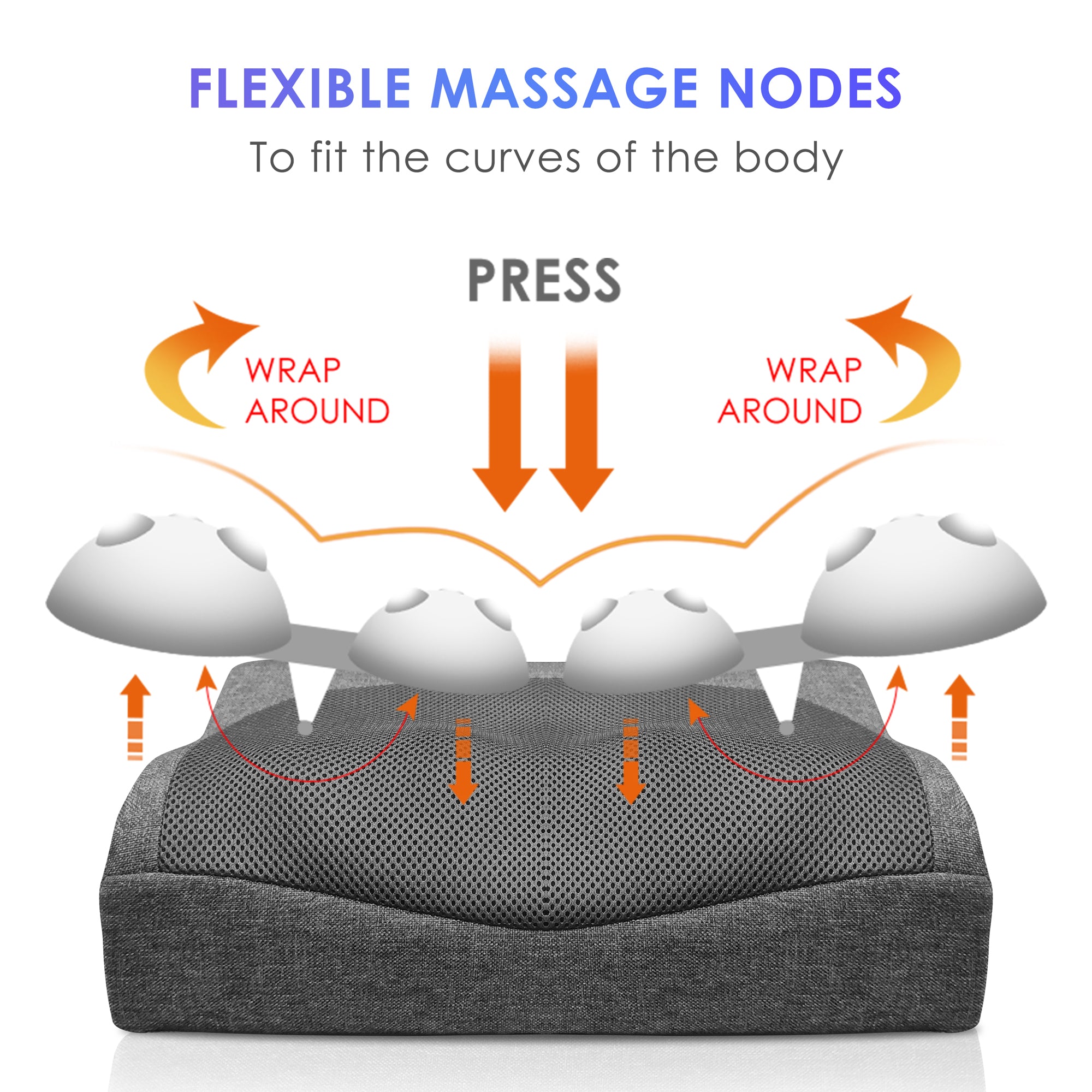 Comfier Shiatsu Neck Massager Pillow- Neck and Back Massager with Heat - 6609