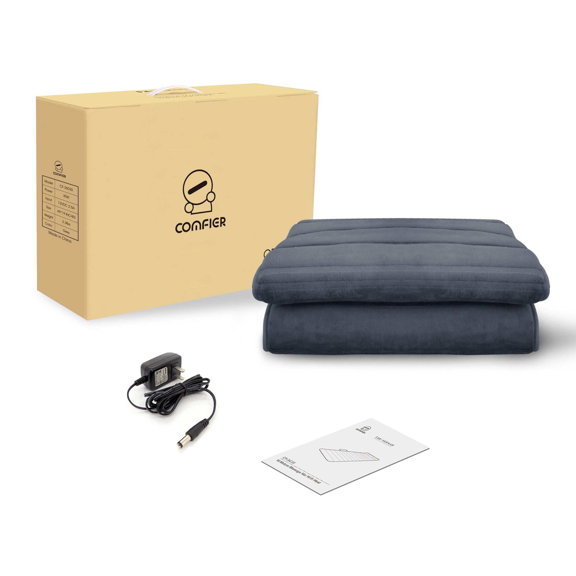 Certified Refurbished - Comfier Full Body Massage Mat with Heat & Vibration Motors & 2 Therapy Heating pad - 3603S-USED