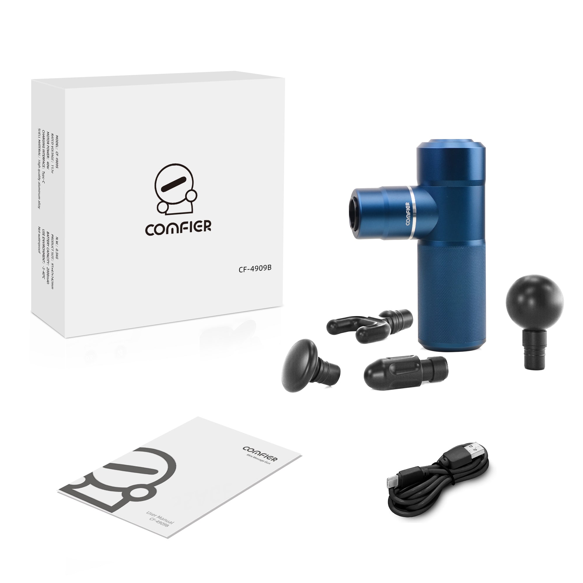 Comfier Mini Massage Gun,Pocket-Sized Small Massge Gun (Blue) --4909B