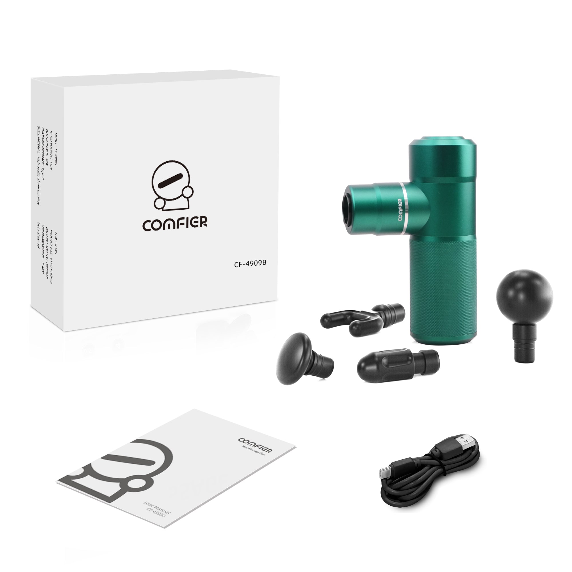Comfier Mini Massage Gun,Pocket-Sized Small Massge Gun (Green) --4909G