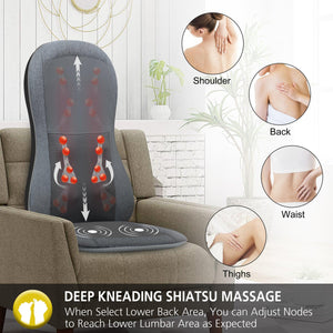 Comfier Back Massager Comfier 2D/3D Shiatsu Full Back Massage Seat Cushion with Heat CF-2913