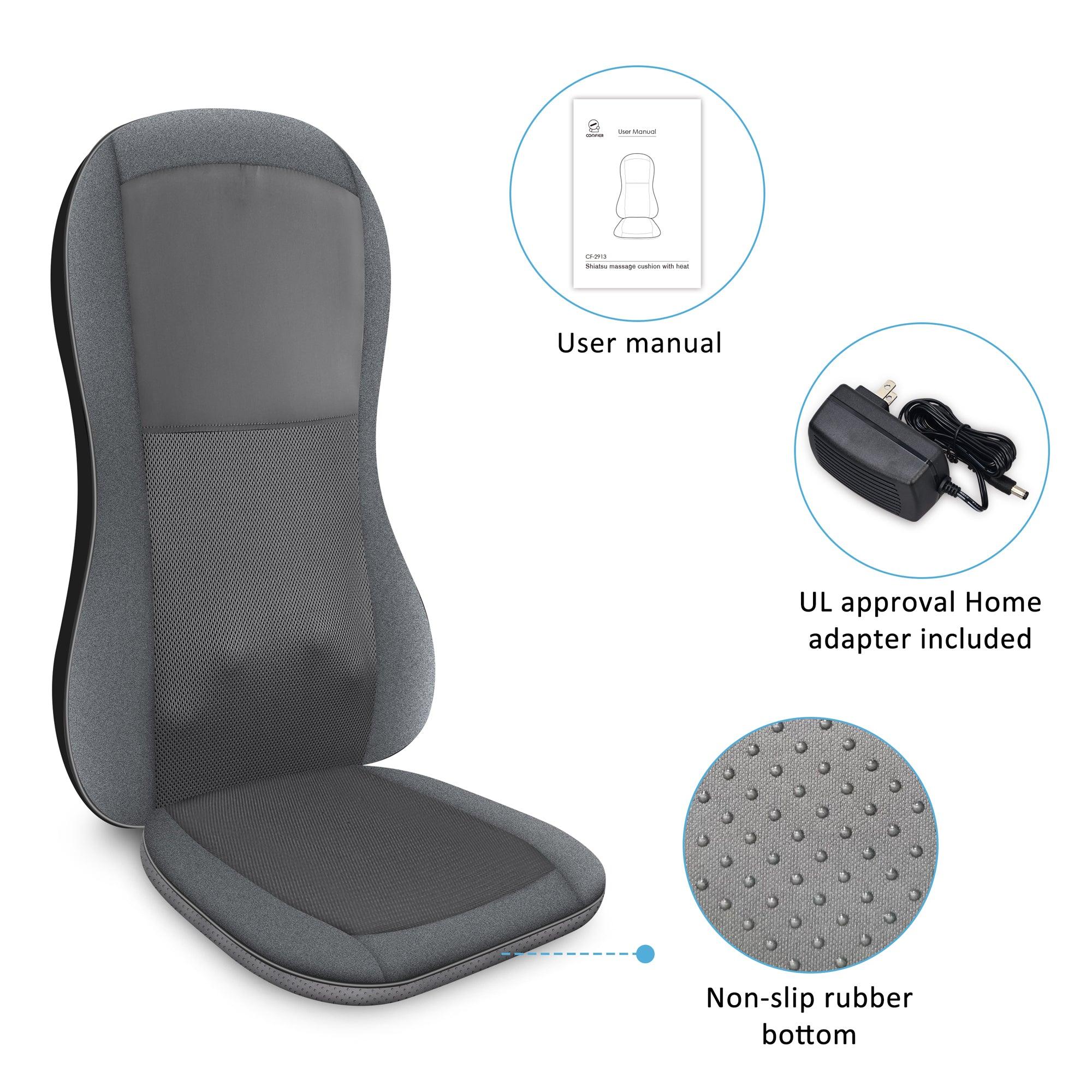 Comfier Back Massager Comfier 2D/3D Shiatsu Full Back Massage Seat Cushion with Heat CF-2913