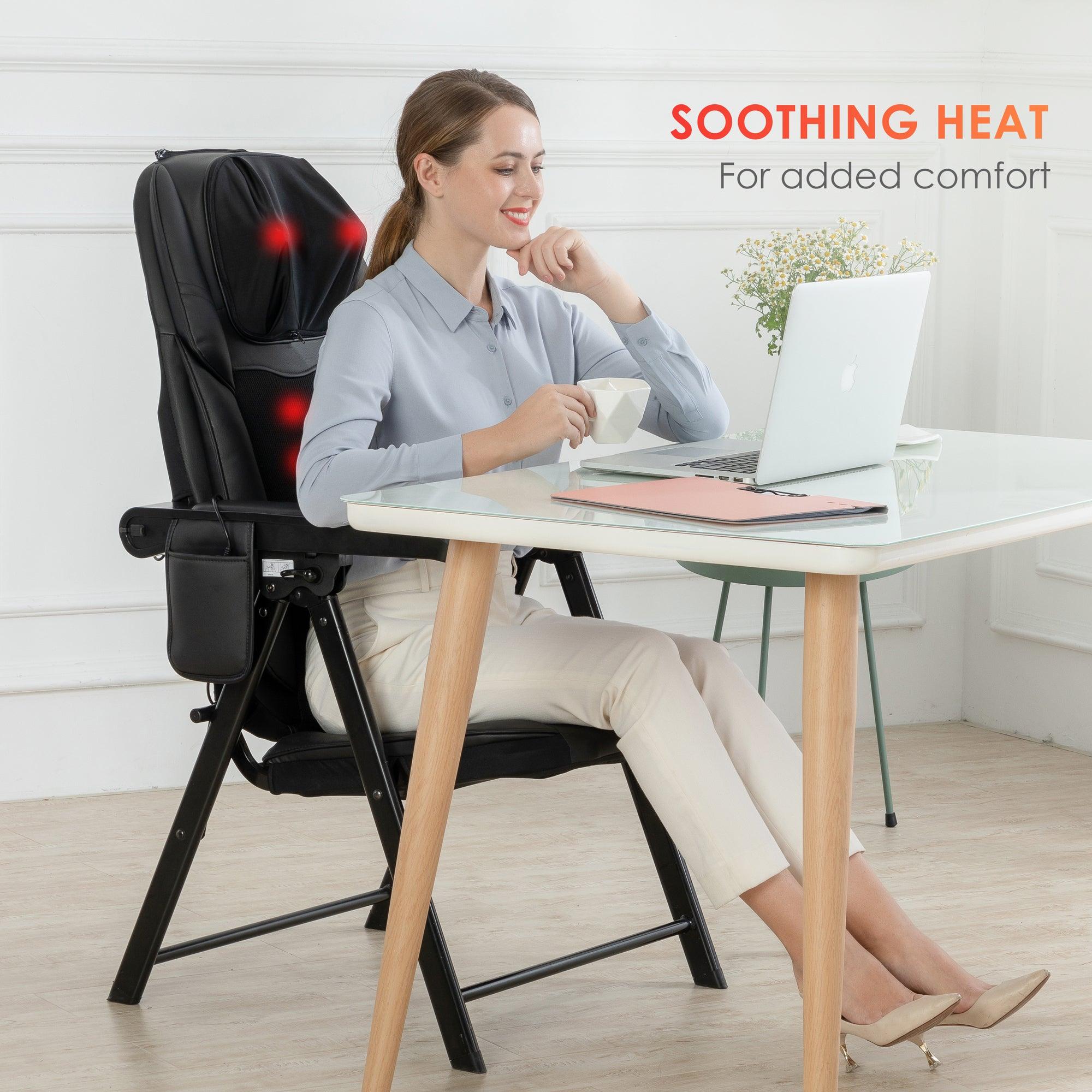 Comfier Back Massager Comfier Portable Folding Massage Chair-Shiatsu Neck and Back Massager with Heat CF-9202