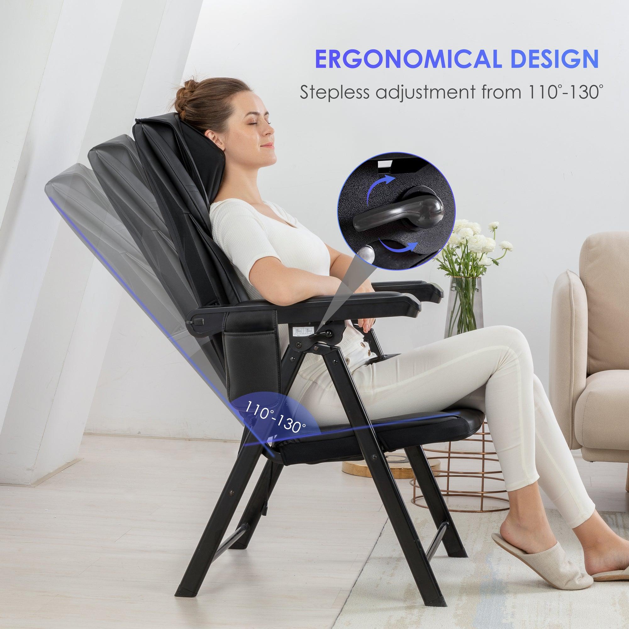 Comfier Back Massager Comfier Portable Folding Massage Chair-Shiatsu Neck and Back Massager with Heat CF-9202