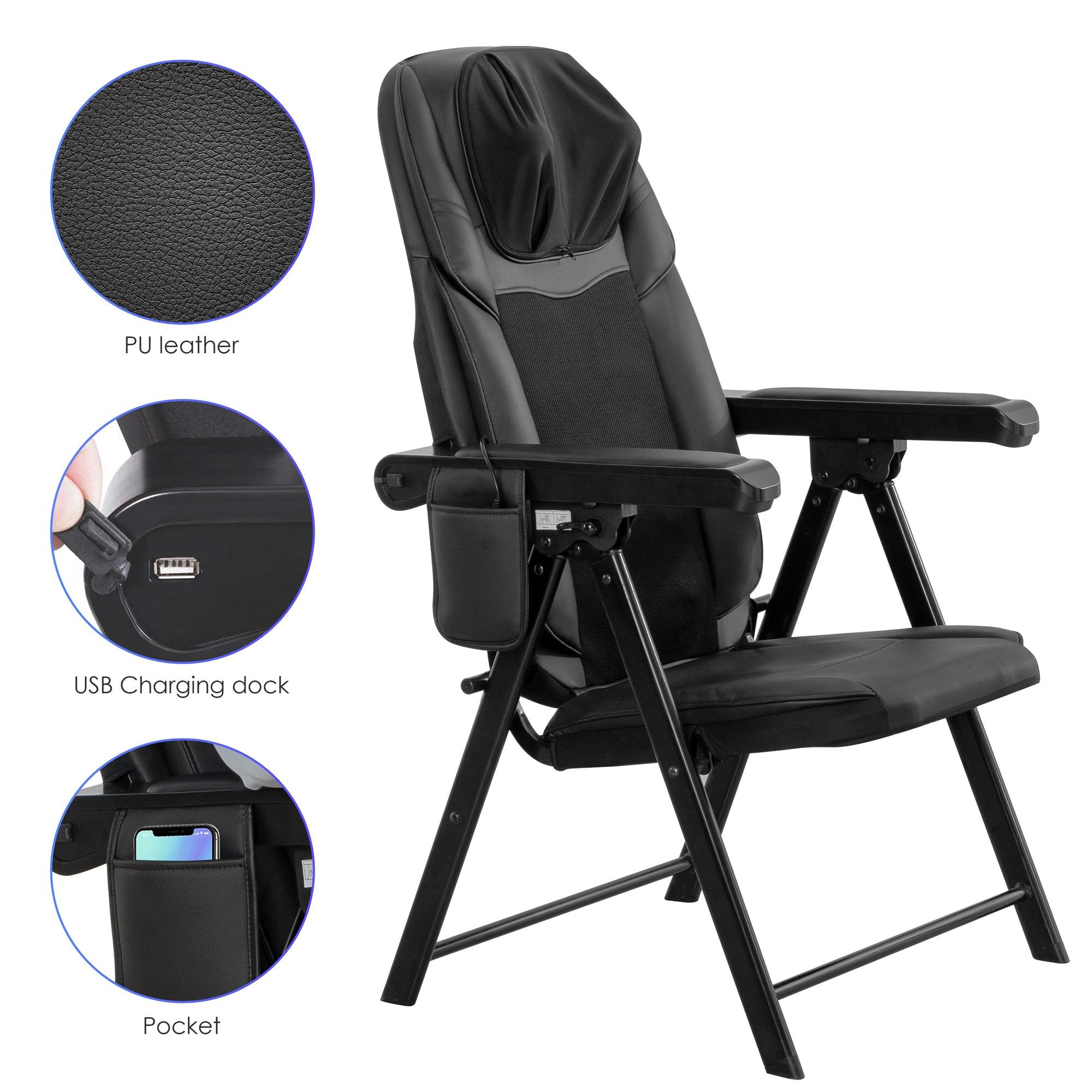 Comfier Back Massager Comfier Portable Folding Massage Chair-Shiatsu Neck and Back Massager with Heat CF-9202