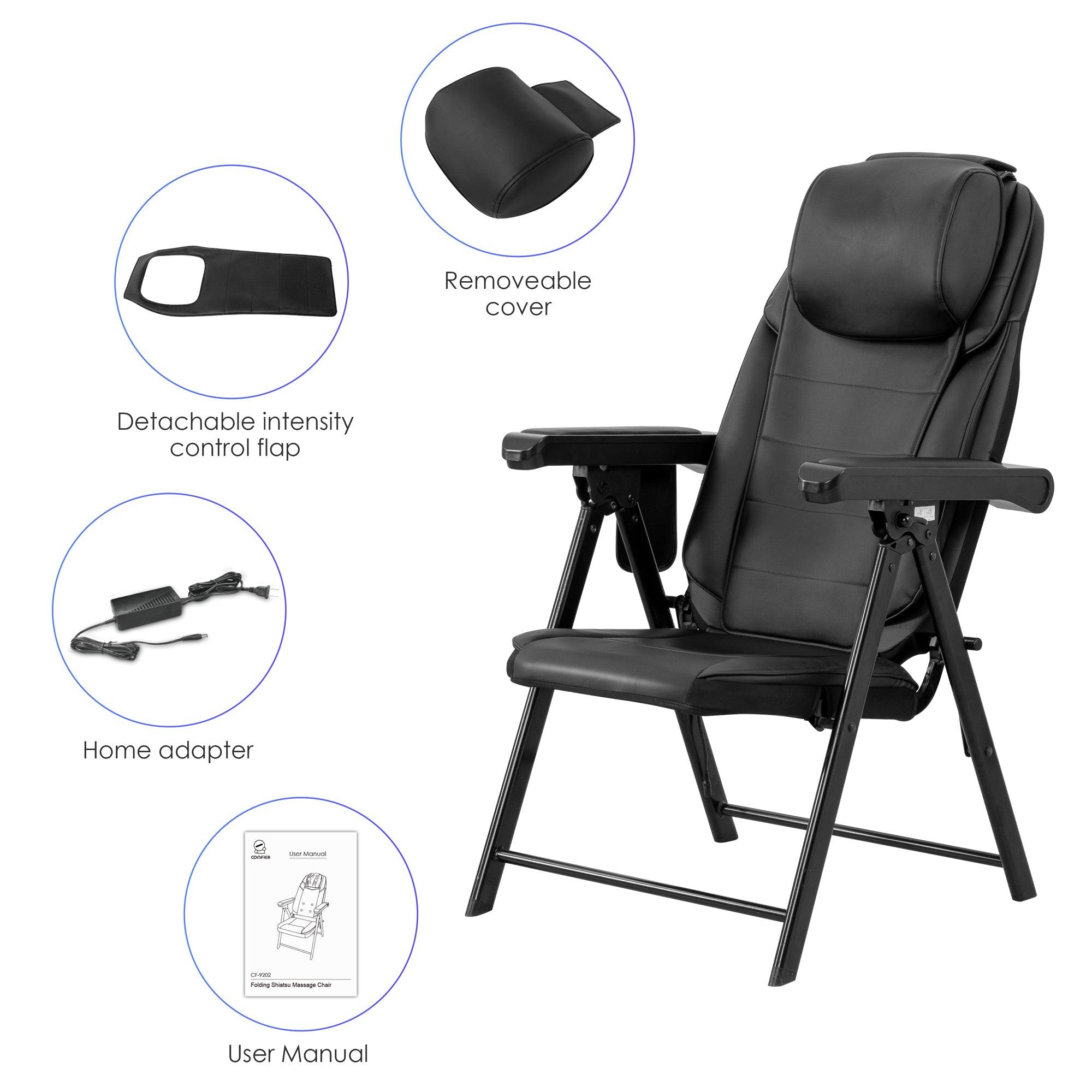 Comfier Back Massager Comfier Portable Folding Massage Chair-Shiatsu Neck and Back Massager with Heat CF-9202