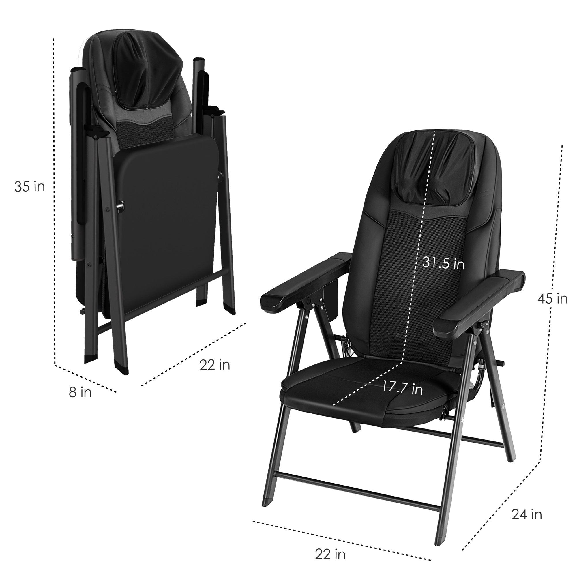 Comfier Back Massager Comfier Portable Folding Massage Chair-Shiatsu Neck and Back Massager with Heat CF-9202