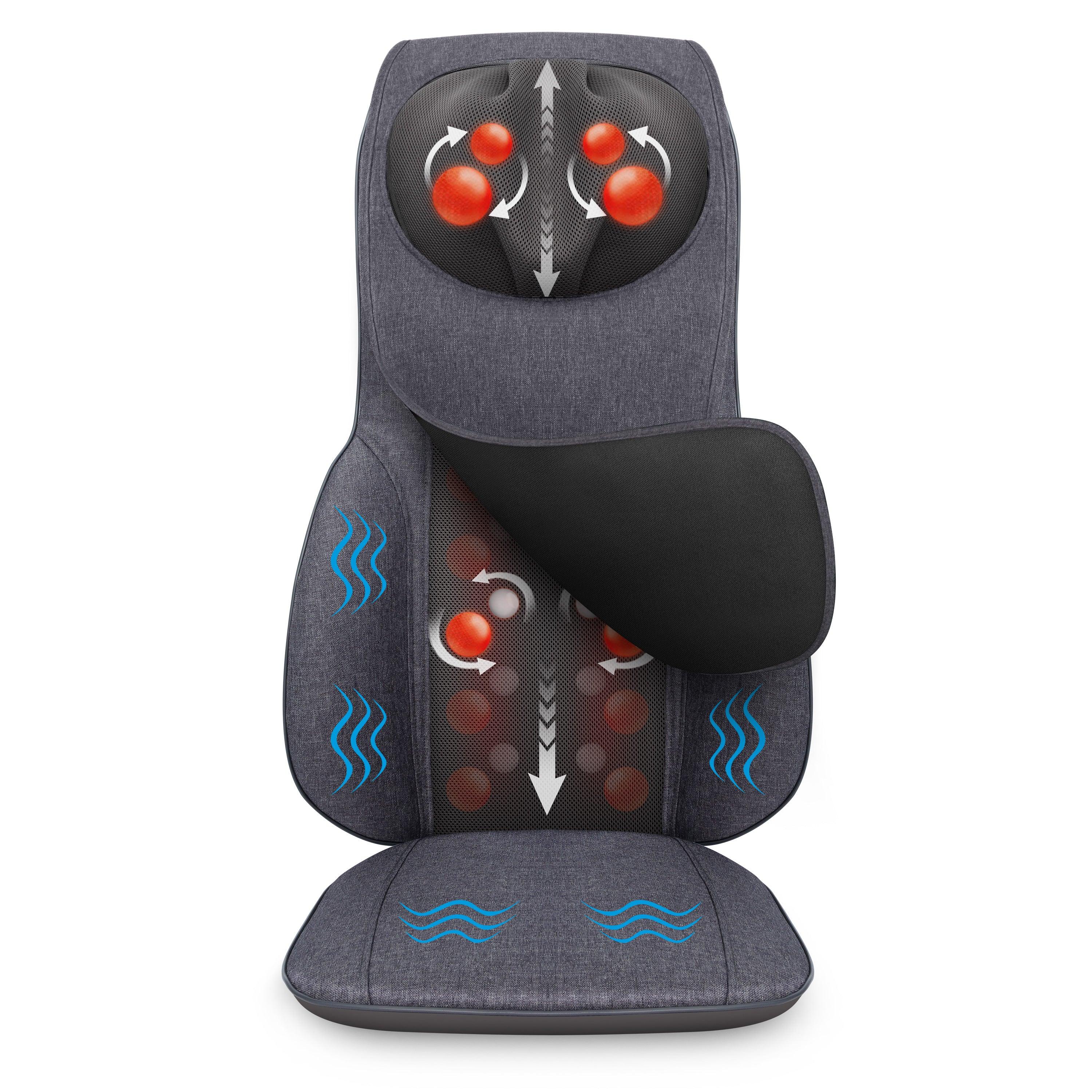 Comfier Back Massager Comfier Shiatsu Neck Back Massage Seat Cushion with Heat,Adjustable Kneading Rolling Massage Chair CF-2113