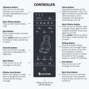 Comfier Back Massager Comfier Shiatsu Neck & Back Massager, 2D/3D Kneading Massage Chair Pad, APP Remote 2309-APP