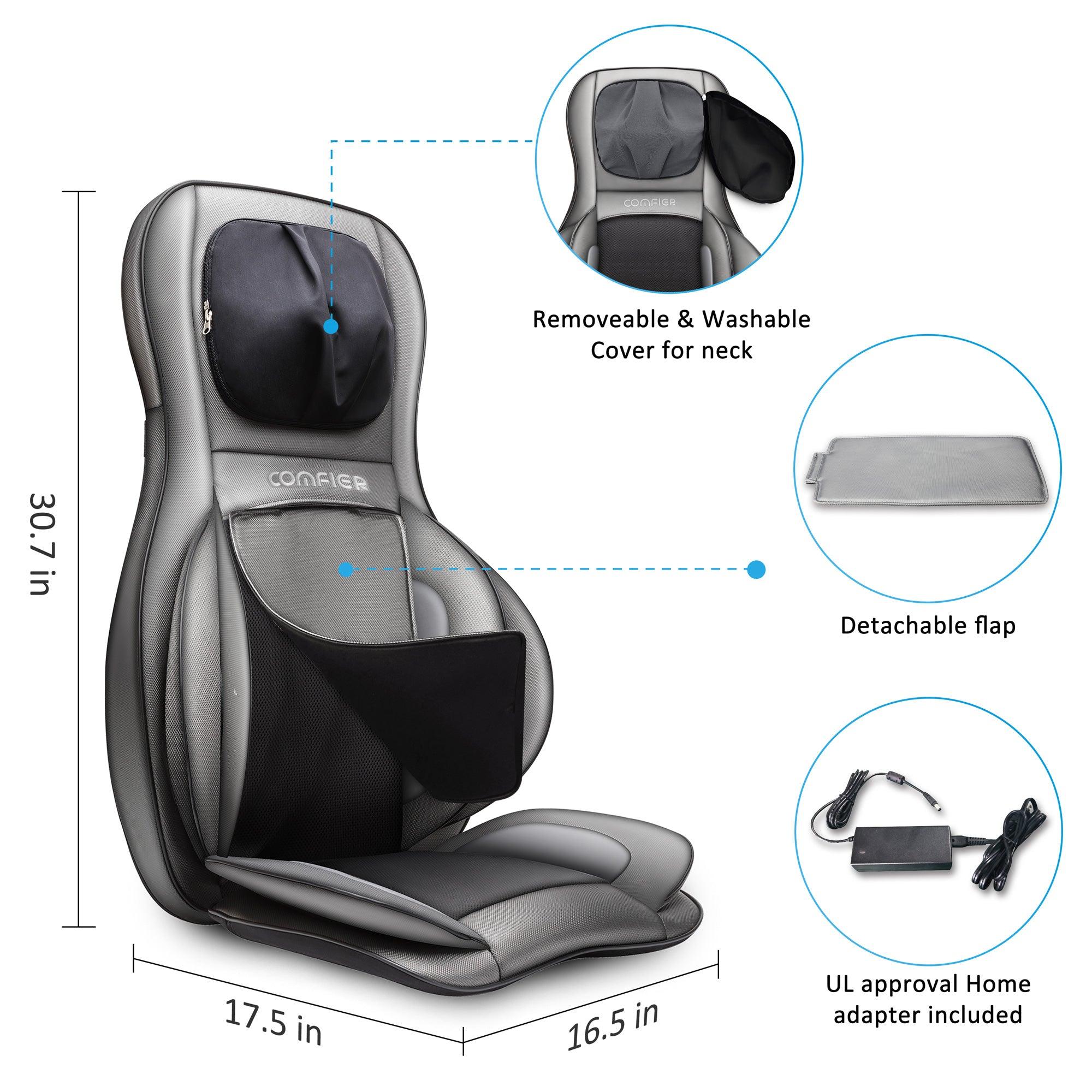 Comfier Back Massager Comfier Shiatsu Neck & Back Massager, 2D/3D Kneading Massage Chair Pad, APP Remote 2309-APP