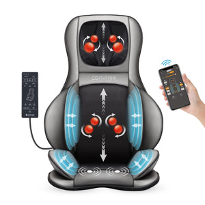 Comfier Back Massager Light Gray Comfier Shiatsu Neck & Back Massager, 2D/3D Kneading Massage Chair Pad, APP Remote 2309-APP