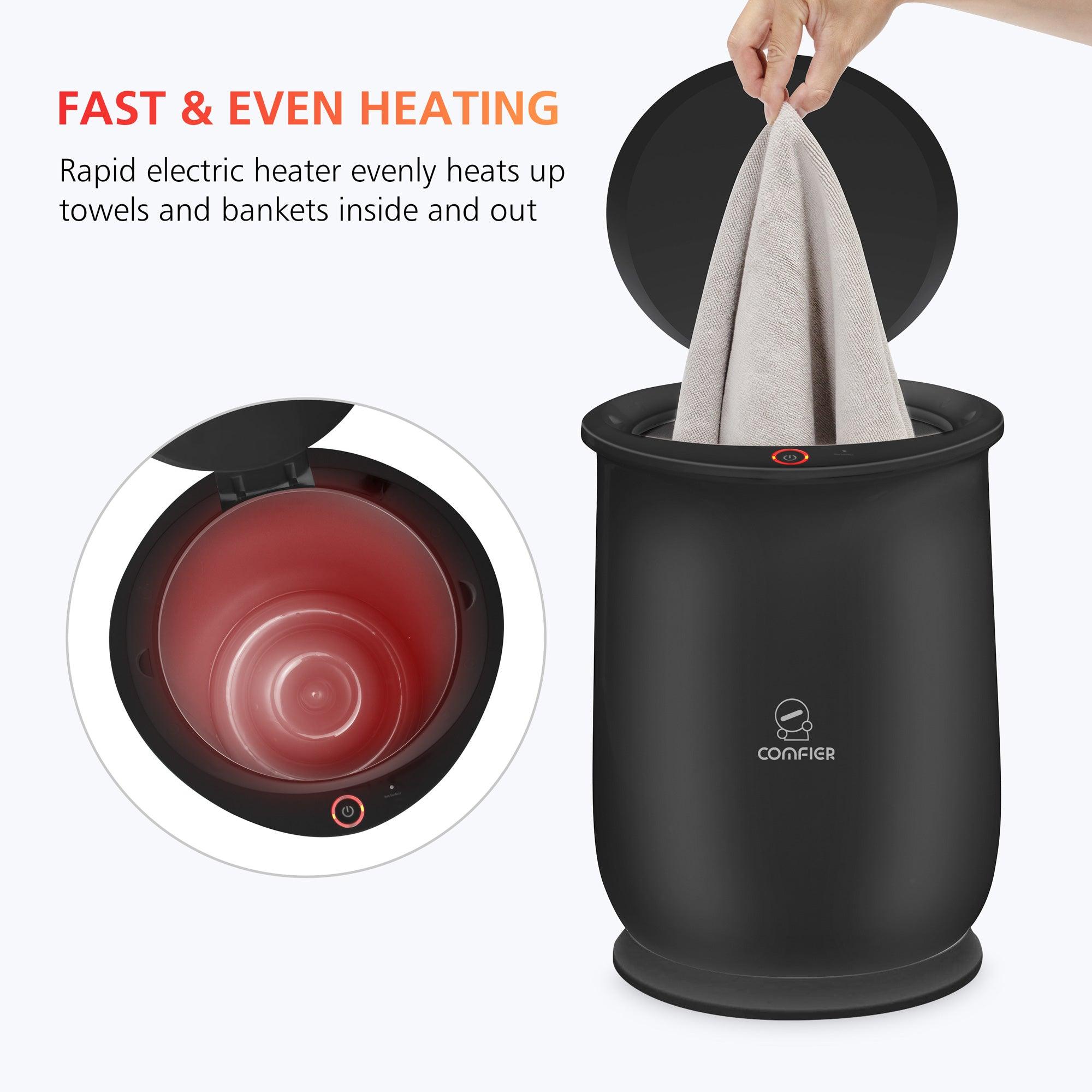 Comfier Bathroom Accessories Comfier Large Towel Warmer, Gifts for Her,Him, Towel Warmers for Bathroom(Black) CF-E1819NB