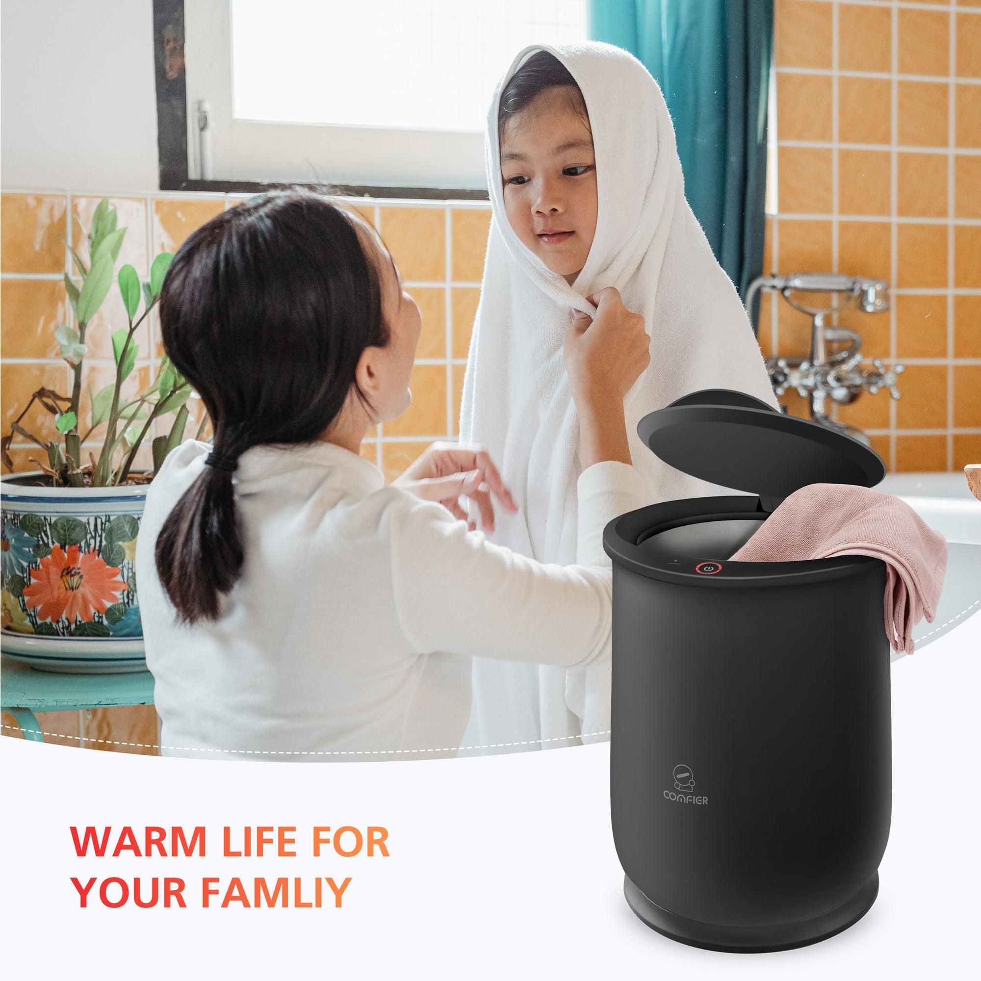 Comfier Bathroom Accessories Comfier Large Towel Warmer, Gifts for Her,Him, Towel Warmers for Bathroom(Black) CF-E1819NB
