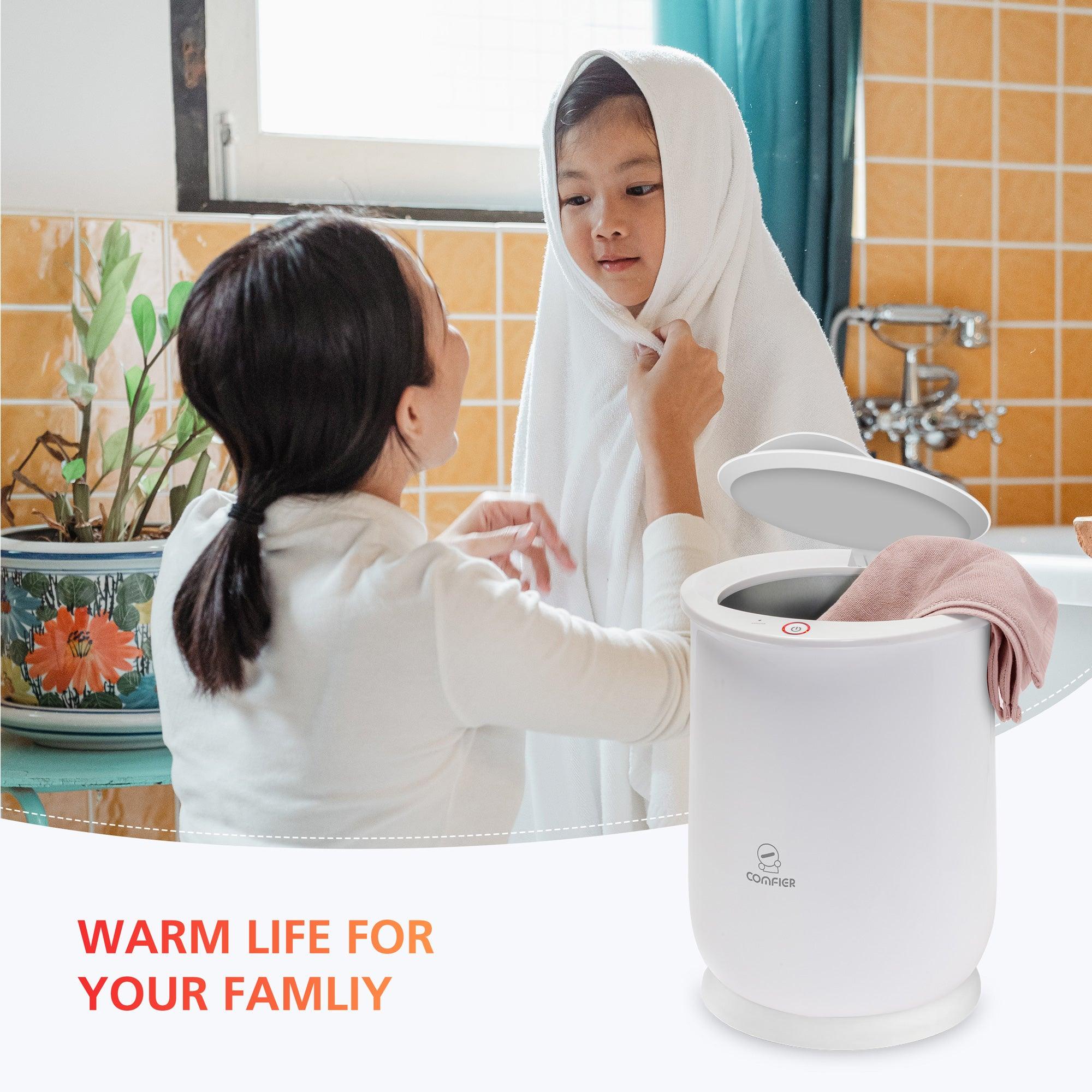 Comfier Bathroom Accessories COMFIER Towel Warmer Bucket, Large Towel Warmers for Bathroom(White) CF-E1819