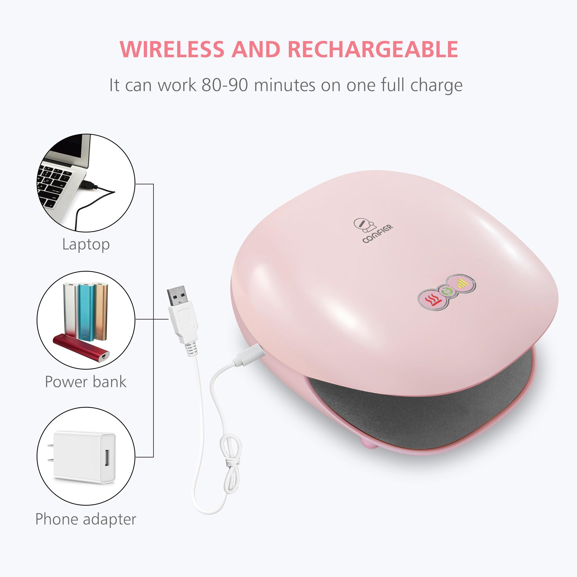 Comfier Comfier Cordless Hand Massager Machine with Heat for Carpal Tunnel hand pain relief(Pink) CF-4803P