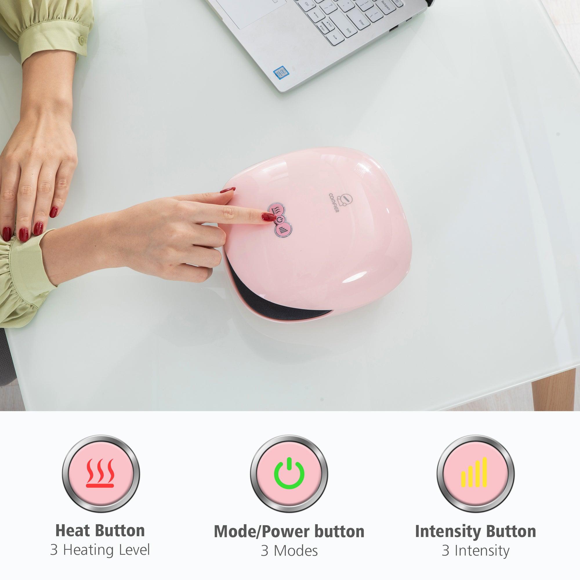 Comfier Comfier Cordless Hand Massager Machine with Heat for Carpal Tunnel hand pain relief(Pink) CF-4803P