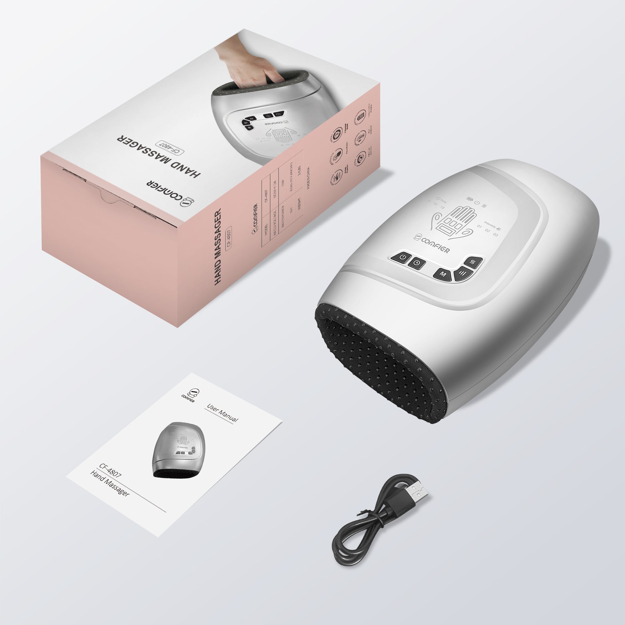 Comfier Comfier Cordless Hand Massager with Heat & Compression for Arthritis and Carpal Tunnel - 4807