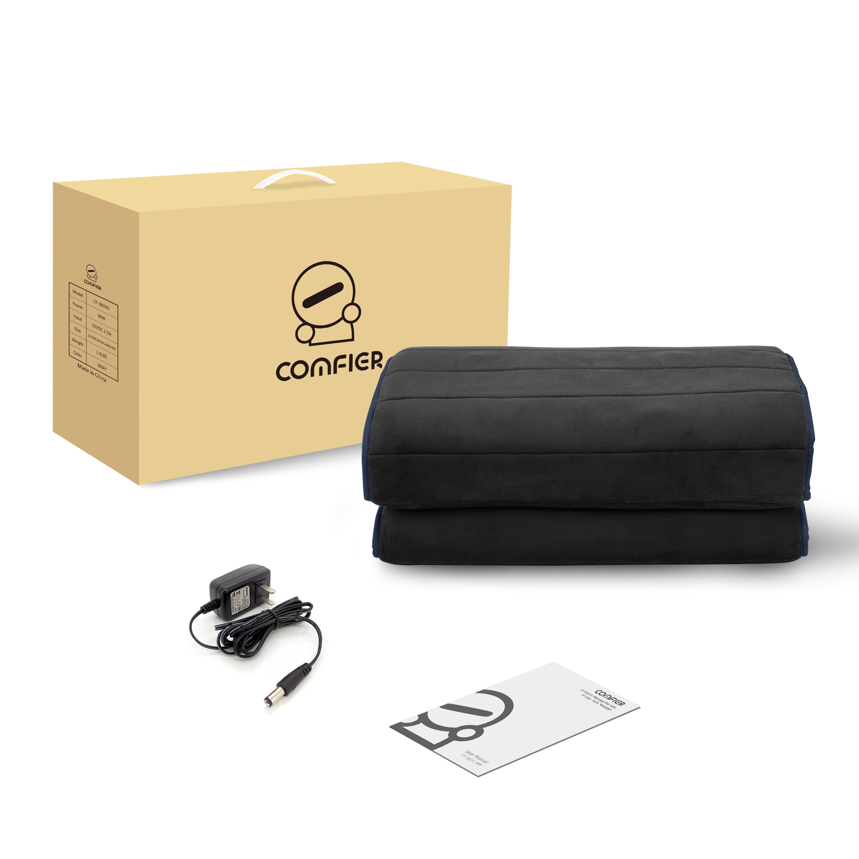 Comfier COMFIER Massage Pad, Full Body Massage Mat with APP Control(Black) CF-3603UB-APP