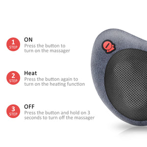 Comfier Comfier Shiatsu Back Massage Pillow, Neck and Shoulder Masssager with Heat - 6108G