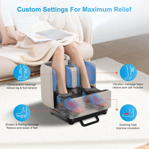 Comfier Foot Massager COMFIER 2in1 Foot and Calf Massager & Ottoman Foot Rest with APP Control CF-5001S-APP