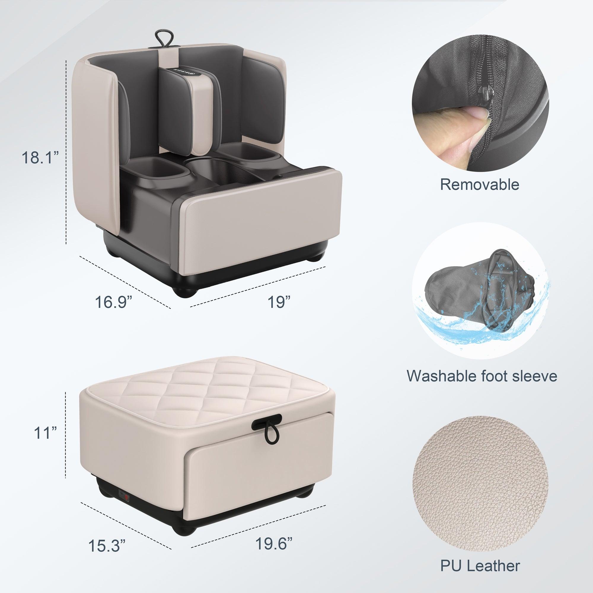 Comfier Foot Massager COMFIER 2in1 Foot and Calf Massager & Ottoman Foot Rest with APP Control CF-5001S-APP