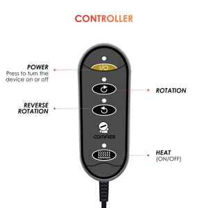 Controller for Heated Foot Rest – Power, Rotation & Heat Settings