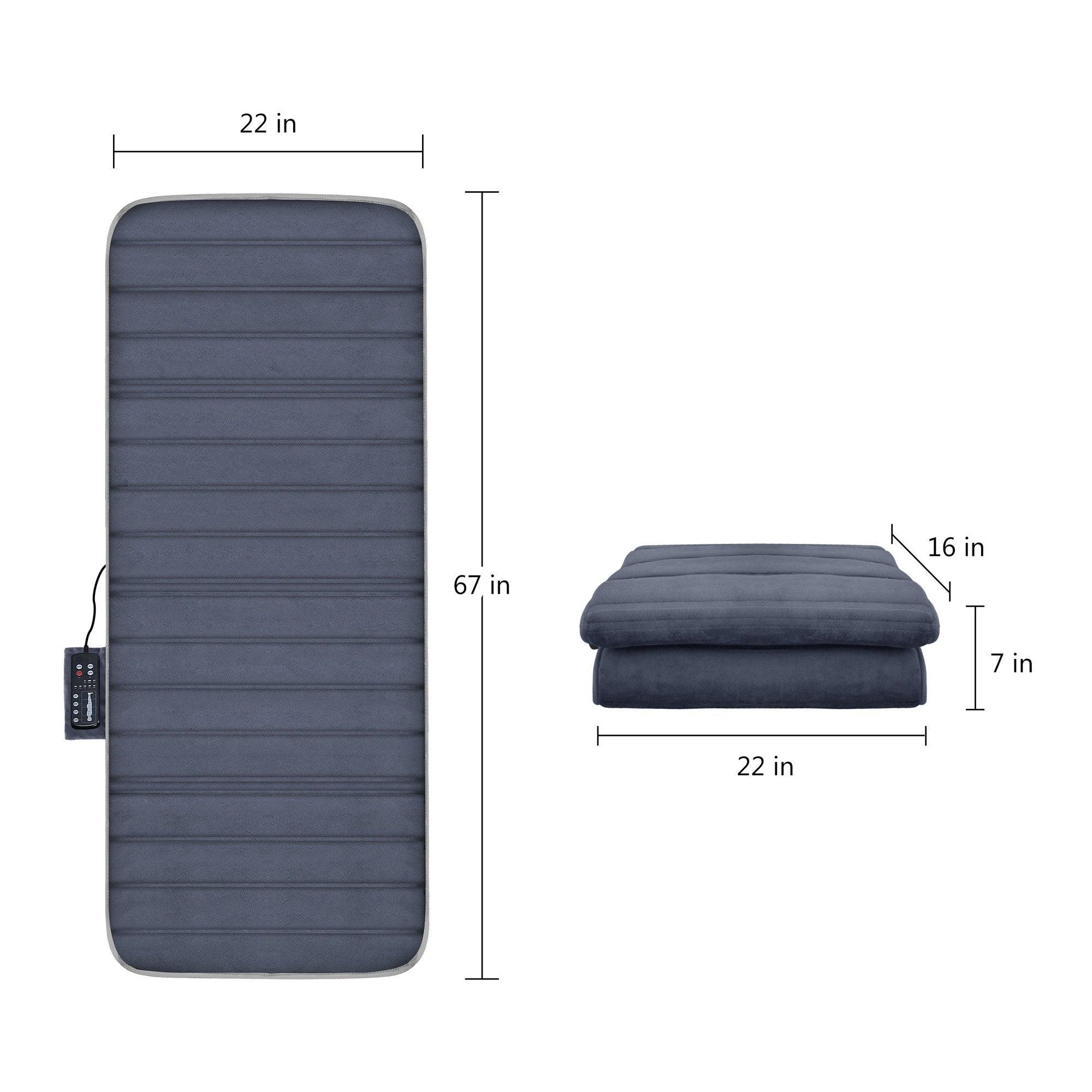 Comfier Full Body Massage Mat - Folded & Unfolded Dimensions