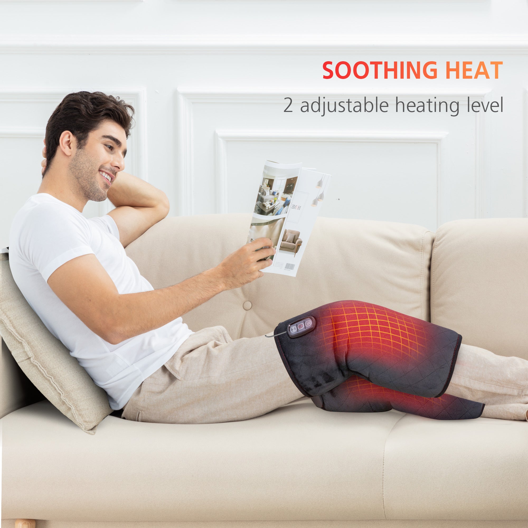 Comfier Knee Massager Comfier Knee Massager with Heat, Vibration Heating Pad for Knee, Knee Heating Pad for Relief, Heated Knee Brace Wrap for Stress Relief(Small Size) CF-5701SM
