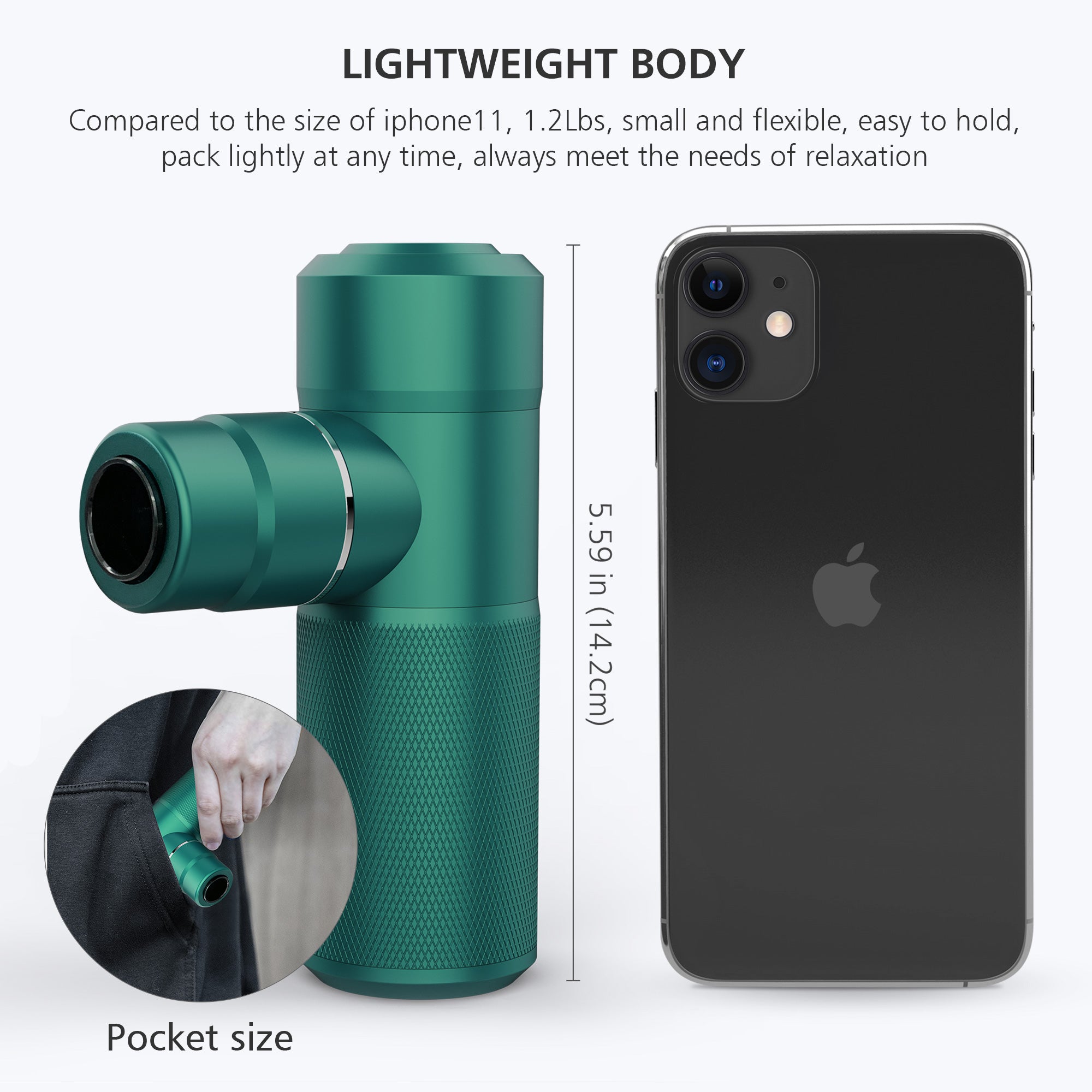 Comfier Other Product Comfier Mini Massage Gun,Pocket-Sized Small Massge Gun (Green) CF-4909